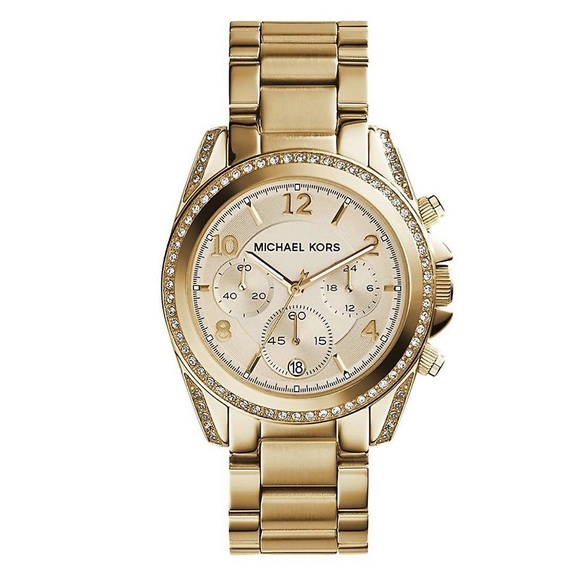 Michael Kors Gold Watch with Stones MK5166 - Picture 1 of 5